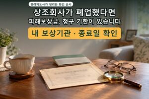 Read more about the article 상조회사가 폐업했다면, 피해보상금에는 청구 기한이 있습니다 — 내 보상기관과 보상 종료일 확인법